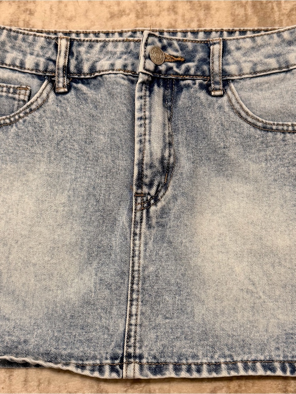 SHEIN Light Blue Slim Straight Denim Skirt